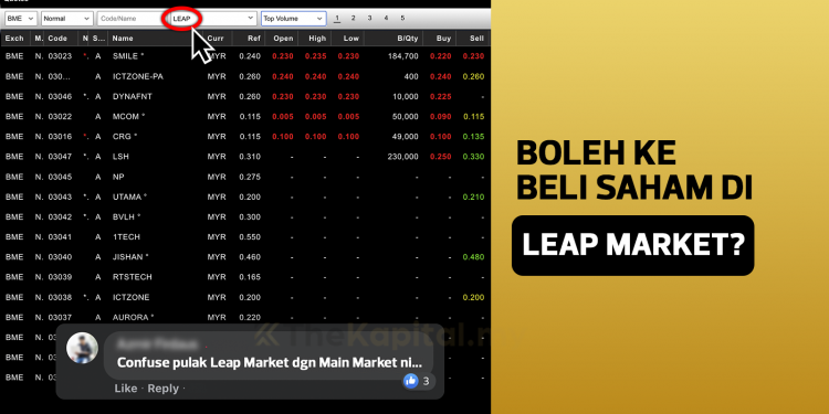 Boleh Ke Beli Saham Di Leap Market?