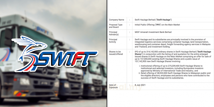 Swift Haulage Berhad: Satu Lagi Syarikat Logistik IPO di Bursa Malaysia